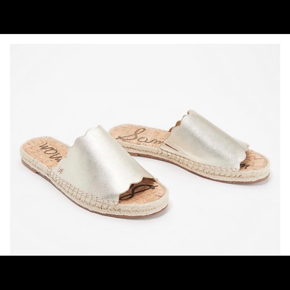 Sam Edelman Leather Espadrille slide sandals - Picture 2 of 5